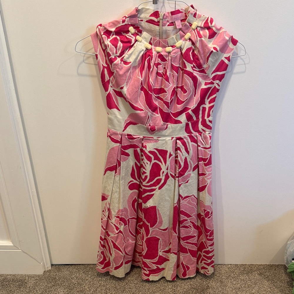 Lilly Pulitzer Pink and Cream Kids Formal Dress